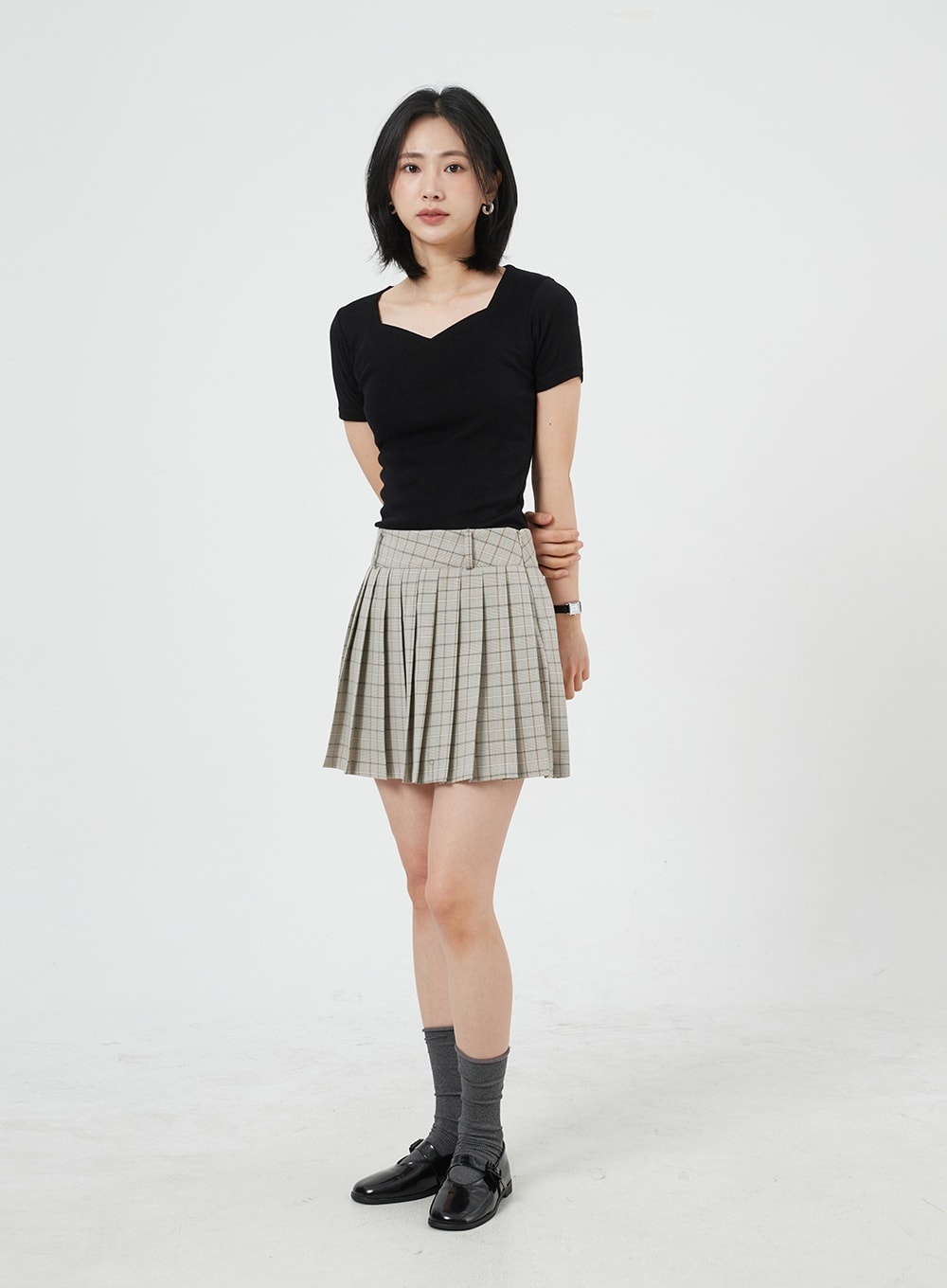 Plaid Mini Skirt OM327