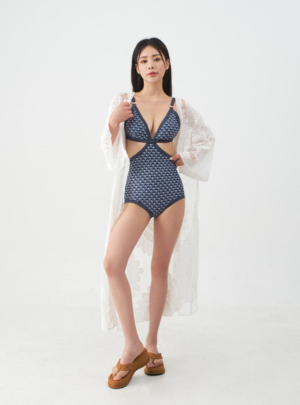 向日葵刺繡長袍IJ13