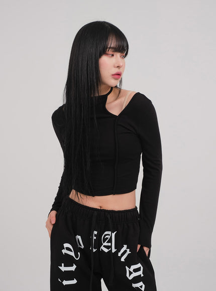 鏤空長袖上衣 C0302