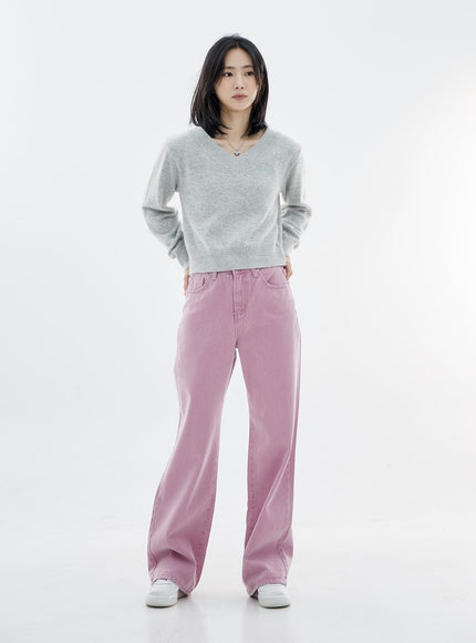 Basic V-Neck Midi Knit OO04