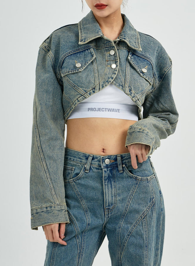 Silvia 水洗牛仔褲夾克 CS27