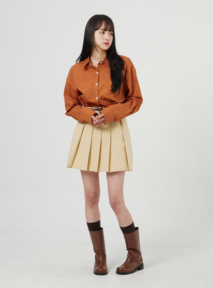 簡約百褶迷你裙OF324