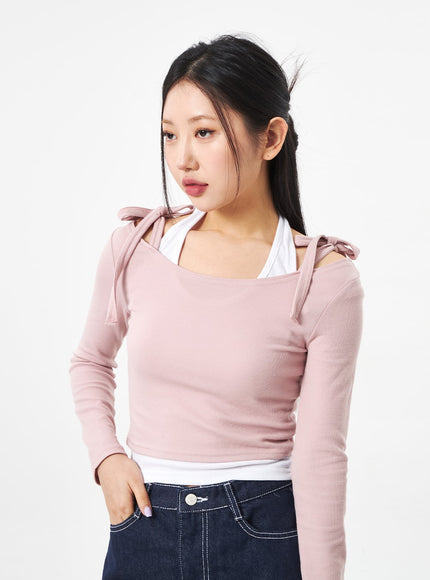 Ribbon Cropped Top CA306