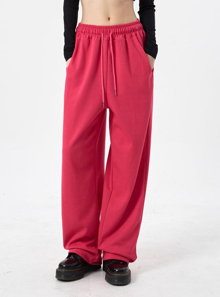 Color Wide Leg Sweatpants CM310 Acubi style LEWKIN