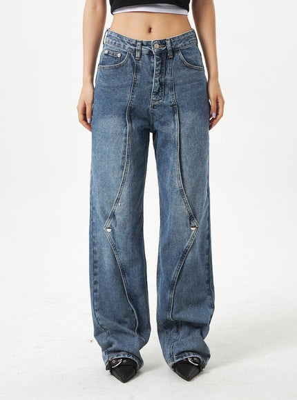 Wrapped Wide Leg Jeans CA320
