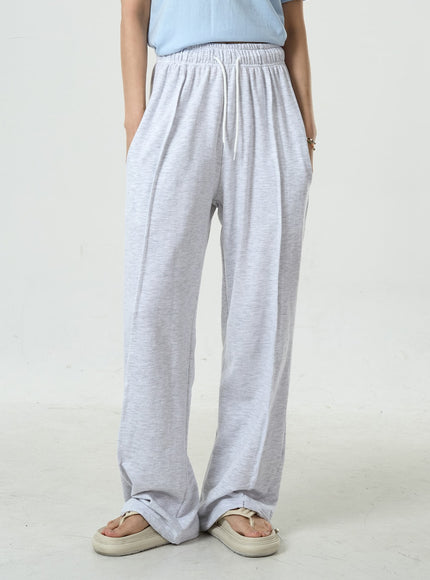 Pin-tuck Wide Leg Sweat Pants CU7