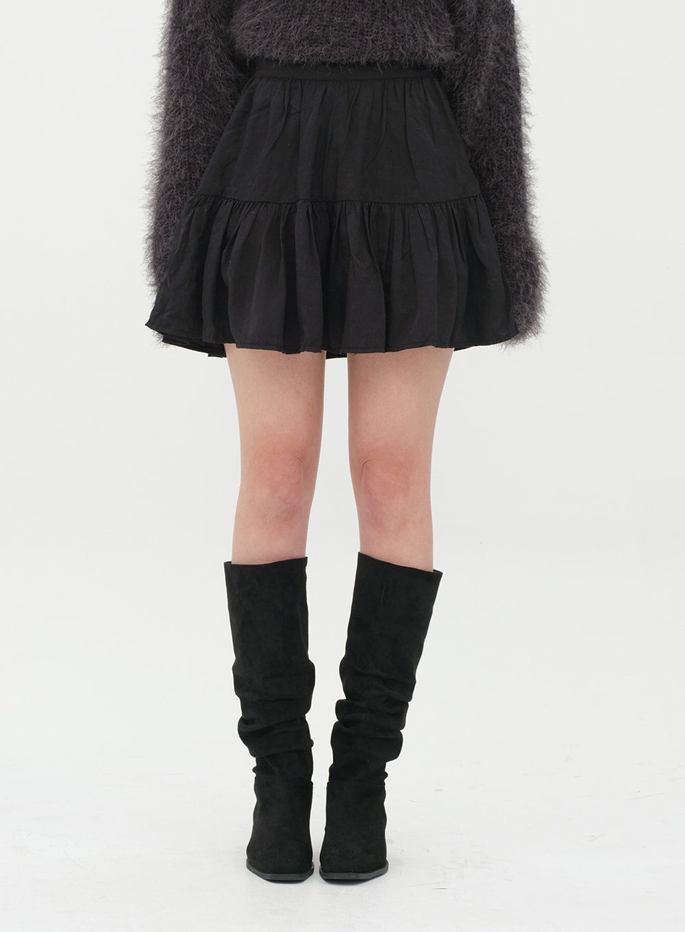 Zara black outlet tulle mini skirt