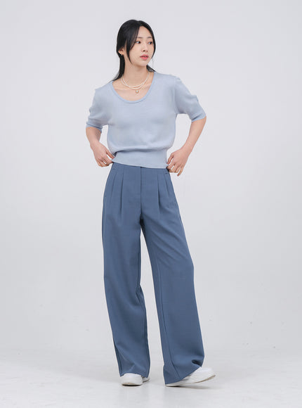 低圓領針織衫 U1502 