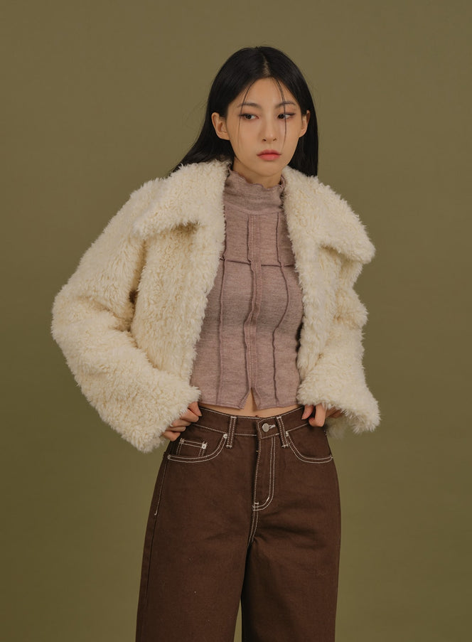 Faux Fur Cropped Jacket J6