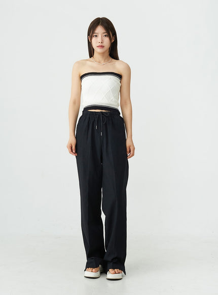 Slit Banded Pants OU12