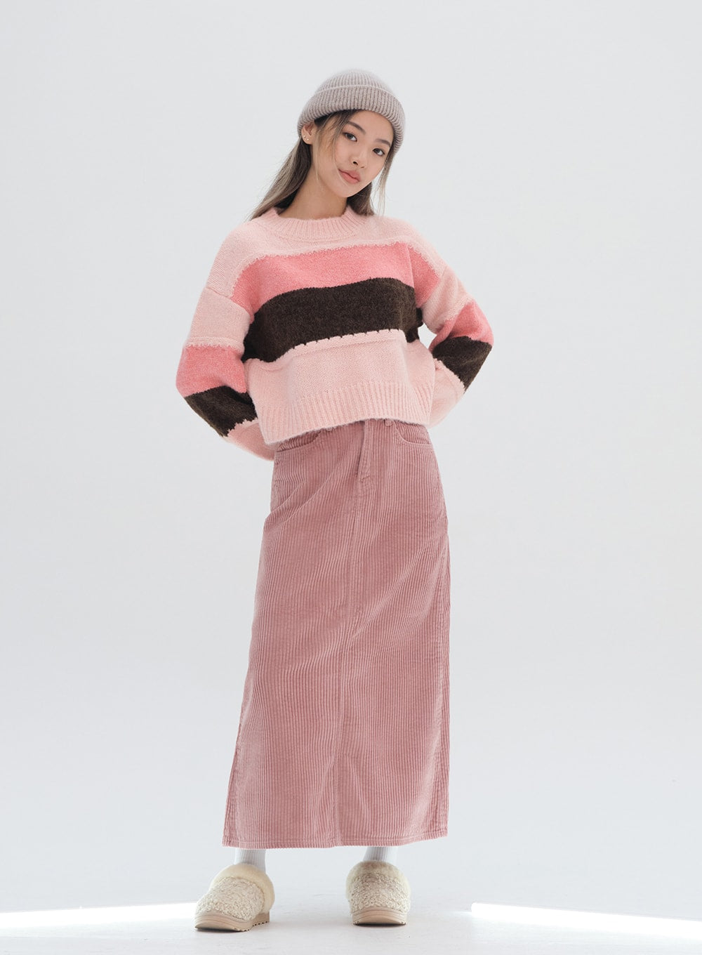 Corduroy Long Skirt #N3