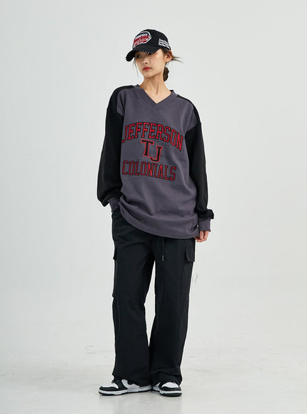 Selena 尼龍工裝寬褲 CS23