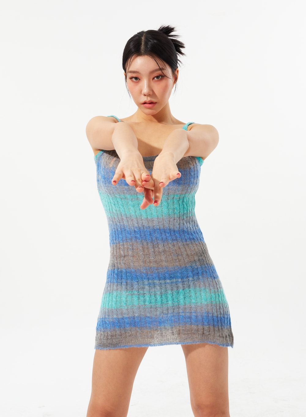 Stripe Knit Mini Dress IM323