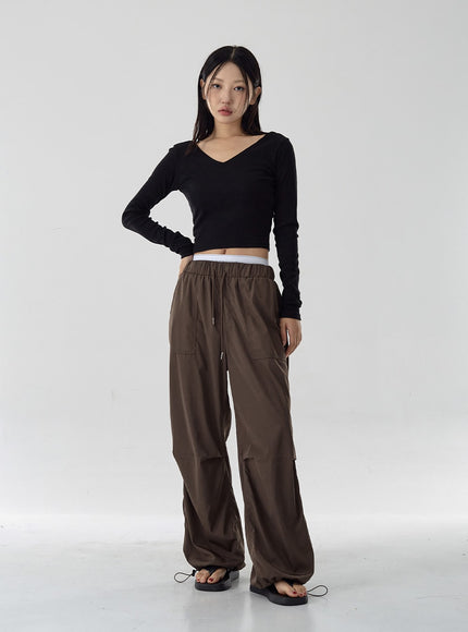 String Wide Pants Unisex CG11