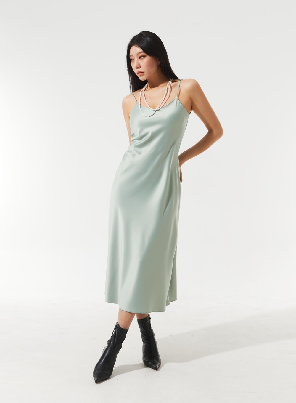 Satin Maxi Dress IM329