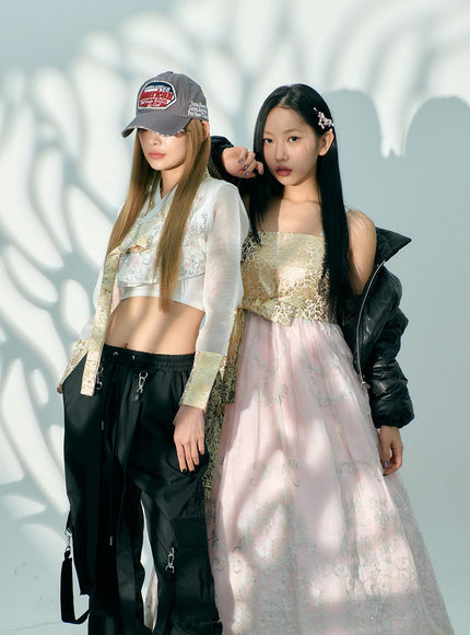 雙肩帶工裝降落傘寬鬆褲 BD23