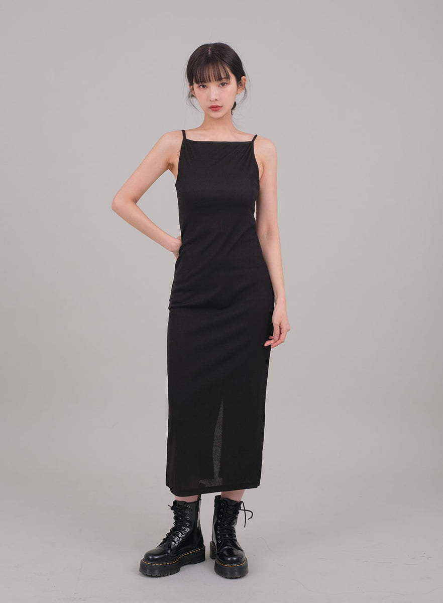 Sleeveless Maxi Slip Dress C2001 - Korean Women's Fashion | LEWKIN