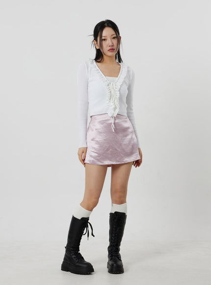 緞面迷你裙CJ330