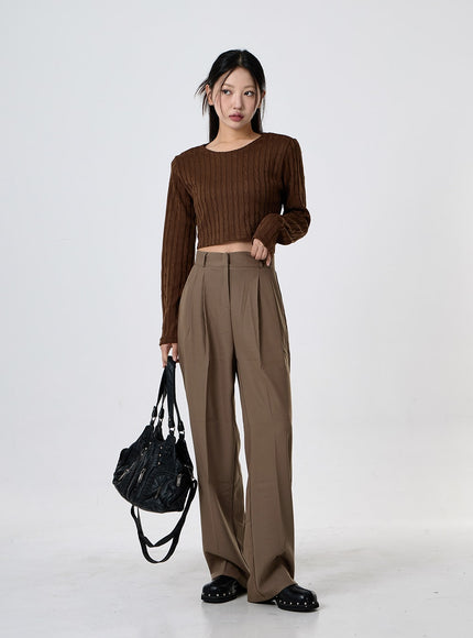 Basic Pintuck Tailored Pants CG30