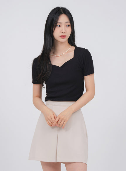 心形領短袖 T 卹 U1502 