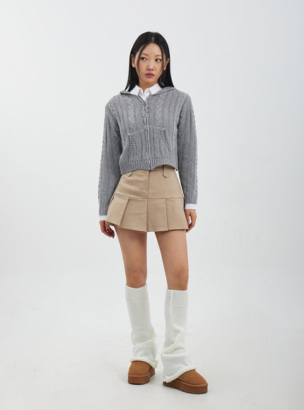 高腰百褶迷你裙CJ317