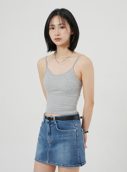 Mid-Rise Denim Mini Skirt OM303