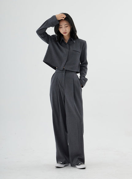 High Waist Maxi Tailored Pants ON11