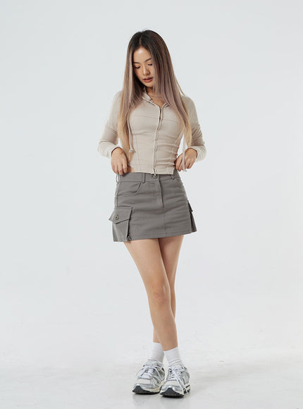 口袋低腰迷你裙 CS02