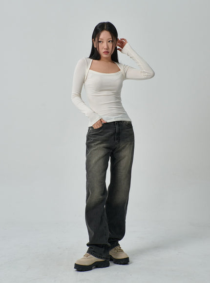 羅紋針織上衣 IF314