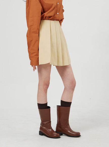 簡約百褶迷你裙OF324