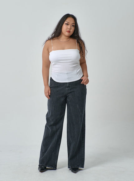 加側抽褶無袖上衣 IF317