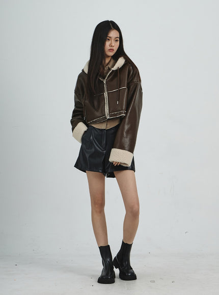 人造皮短褲 CD06