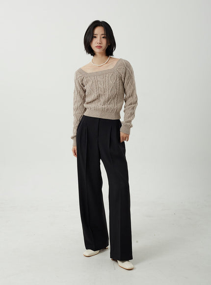 Wide Leg Tailored Pants OJ309