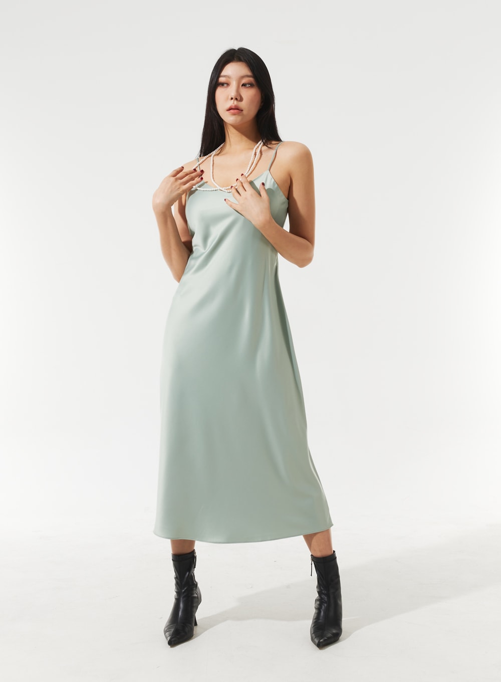 Satin Maxi Dress IM329