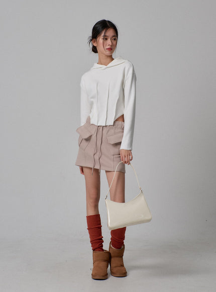 Stitch Cropped Hoodie IJ313