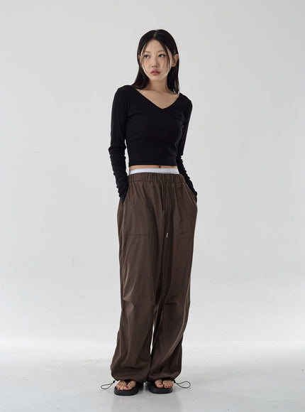 String Wide Pants Unisex CG11