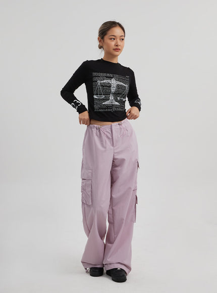 抽繩工裝寬鬆褲 CF313