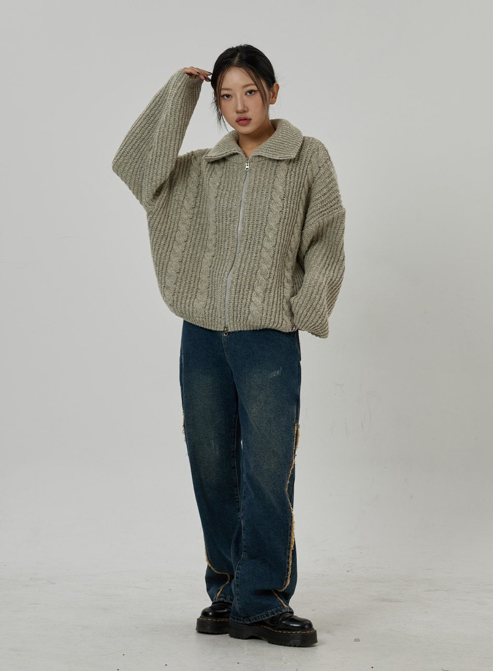 上等な design studs sailor ジップ ニット knit zip ニット/セーター 