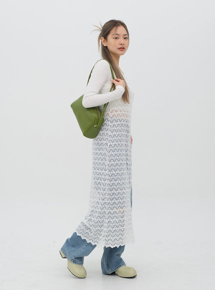 破洞闊腿牛仔褲 C1002