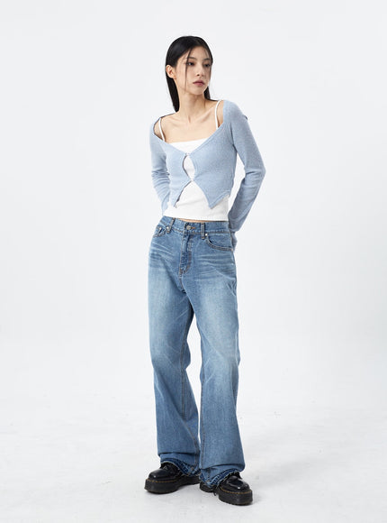 Scoop Neck Cropped Cardigan CM310