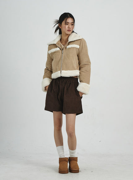 Corduroy Wide Shorts CD07