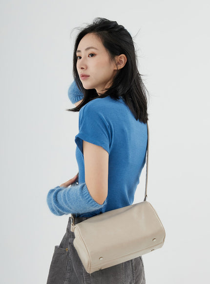 Zipper Square Shoulder Bag ON08