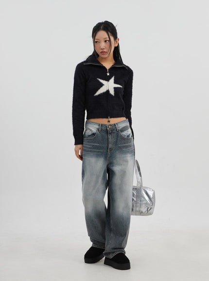 寬鬆低腰牛仔褲男女通用 CJ326