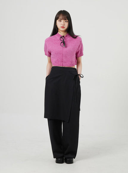 裹身裙闊腿褲OF324