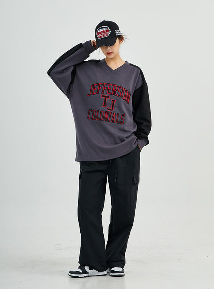 Selena 尼龍工裝寬褲 CS23