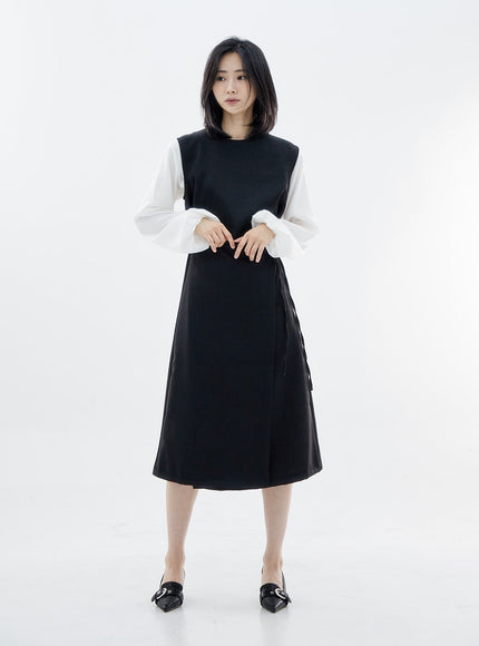 金屬扣人造皮革低跟鞋 OO05