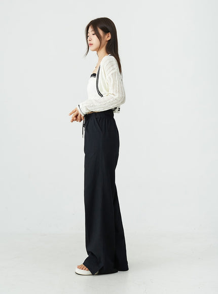 Slit Banded Pants OU12