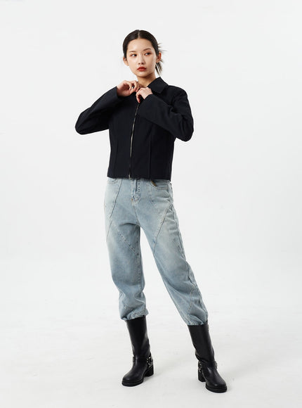 淺色水洗直筒牛仔褲 CM307