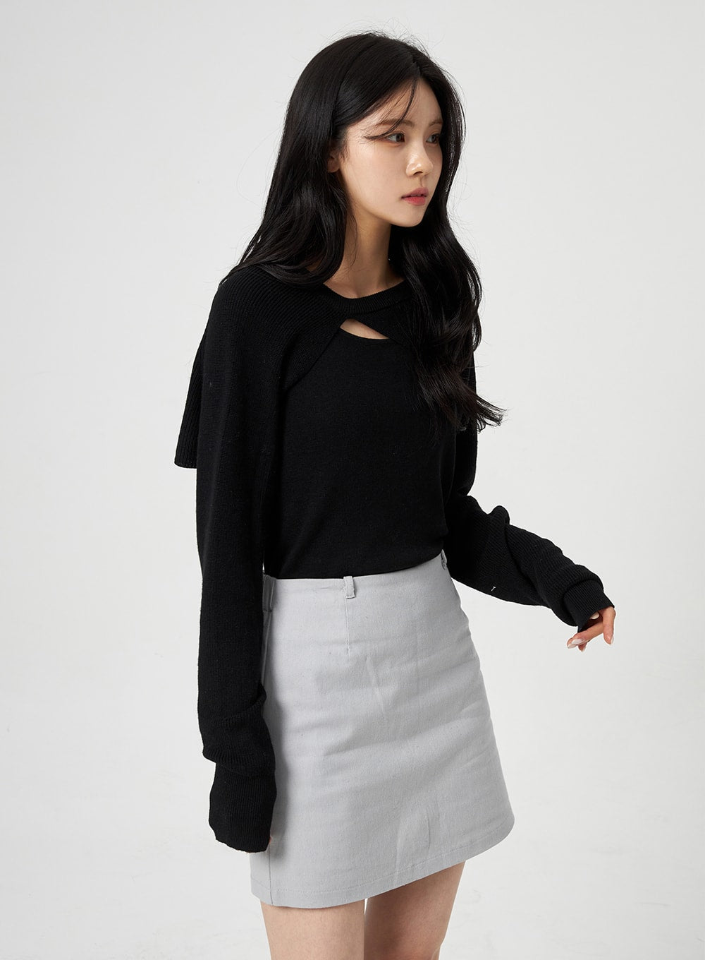 Knit Top And Bolero Set OA313