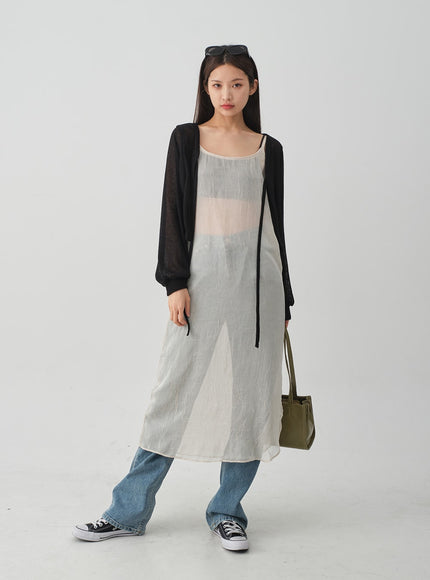 透明寬鬆波萊羅短上衣 CJ08